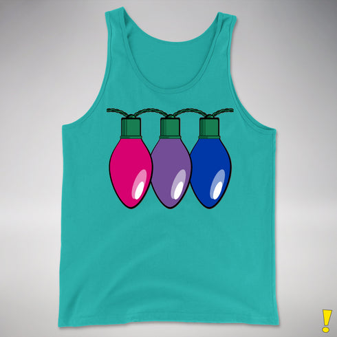 Bisexual Pride Christmas Lights Premium Tank Top - Teal
