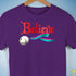 Believe Polysexual Pride Jingle Bell Premium Unisex T-Shirt - Purple