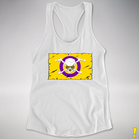 Intersex Pride Pirate Flag Racerback Tank - White