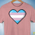 Transgender Pride 8-Bit Pixel Heart Premium Unisex T-Shirt - Mauve Heather
