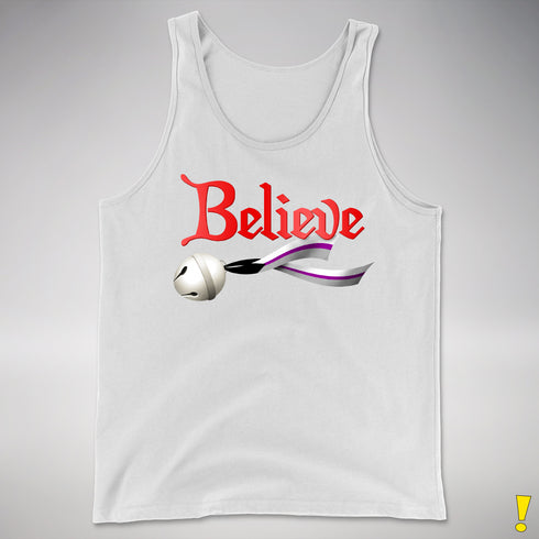 Believe Demisexual Pride Jingle Bell Premium Tank Top - White