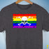 LGBTQ Rainbow Pride Pirate Flag Premium Unisex T-Shirt - Dark Grey Heather