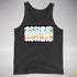 Assume Nothing Queer Pride Flag Premium Tank Top - Charcoal Triblend