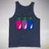 Bisexual Pride Christmas Lights Premium Tank Top - Navy