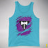 Lesbian Labrys Pride Flag Ripped Reveal Premium Tank Top - Aqua Triblend