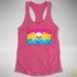 Pansexual Pride Pirate Flag Racerback Tank - Hot Pink