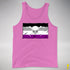 Asexual Pride Pirate Flag Premium Tank Top - Neon Pink