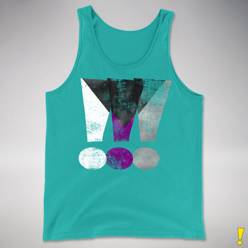 Demisexual Pride Grunge Exclamation Points Premium Tank Top - Teal