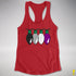 Asexual Pride Christmas Lights Racerback Tank - Red
