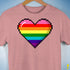 Gilbert Baker Original LGBTQ Gay Rainbow Pride 8-Bit Pixel Heart - Mauve Heather