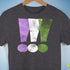 Genderqueer Pride Exclamation Points Premium Unisex T-Shirt - Dark Grey Heather