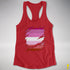 Pink Lesbian Ripped Reveal Racerback Tank - Red