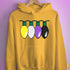 Nonbinary Pride Christmas Lights Hoodie - Mustard