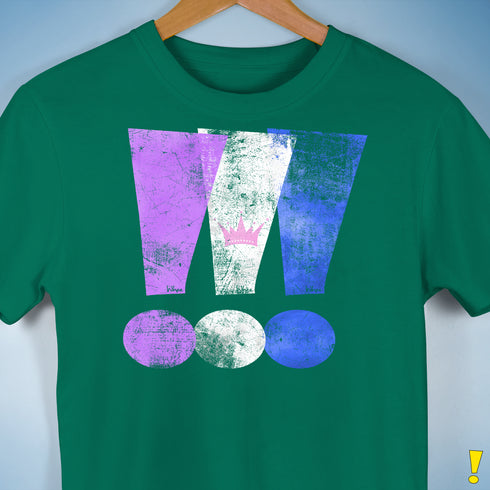 Drag Pride Grunge Exclamation Points Premium Unisex T-Shirt - Kelly Green