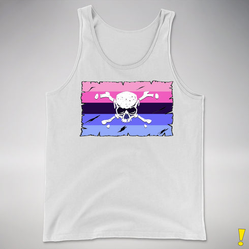 Omnisexual Pride Pirate Flag Premium Tank Top - White