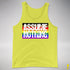 Assume Nothing Philly LGBTQ Gay Pride Flag Premium Tank Top - Neon Yellow