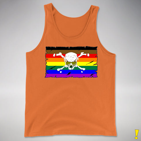 Philly LGBTQ Pride Pirate Flag Premium Tank Top - Orange
