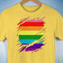 Original Gilbert Baker LGBTQ Gay Pride Flag Ripped Reveal Premium - Yellow