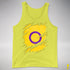 Intersex Pride Flag Ripped Reveal Premium Tank Top - Neon Yellow