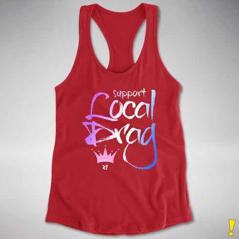 Support Local Drag Women's Racerback Tank - Red