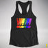 LGBTQ Pride Exclamation Points Racerback Tank - Black