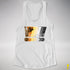 Bear Pride Grunge Exclamation Points Racerback Tank - White
