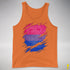 Bisexual Pride Flag Ripped Reveal Premium Tank Top - Orange