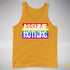 Assume Nothing LGBTQ Pride Flag Premium Tank Top - Gold