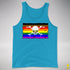 Philly LGBTQ Pride Pirate Flag Premium Tank Top - Neon Blue