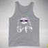 Pride Sloth Genderfluid Flag Sunglasses Premium Tank Top - Grey Heather