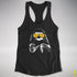 Pride Sloth Intersex Flag Sunglasses Women's Racerback Tank - Black