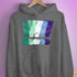 MLM Gay Pride Grunge Exclamation Points Hoodie - Grey Heather