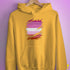 Pink Lesbian Ripped Reveal Hoodie - Mustard