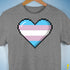 Transgender Pride 8-Bit Pixel Heart Premium Unisex T-Shirt - Grey Heather