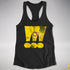 Intersex Pride Grunge Exclamation Points Racerback Tank - Black
