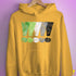 Distressed Aromantic Pride Exclamation Points Hoodie - Mustard