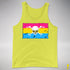 Pansexual Pride Pirate Flag Premium Tank Top - Neon Yellow