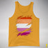 Lesbian Pride Flag Ripped Reveal Premium Tank Top - Gold