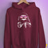 Pride Sloth Pink Lesbian Flag Sunglasses Hoodie - Maroon