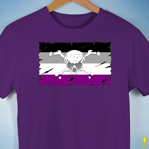 Asexual Pride Pirate Flag Premium Unisex T-Shirt - Purple