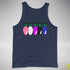 Genderfluid Pride Christmas Lights Premium Tank Top - Navy