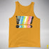 Queer Pride Grunge Exclamation Points Premium Tank Top - Gold