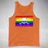 LGBTQ Rainbow Pride Pirate Flag Premium Tank Top - Orange