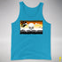 Bear Pride Pirate Flag Premium Tank Top - Neon Blue