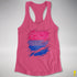 Bisexual Pride Flag Ripped Reveal Racerback Tank - Hot Pink