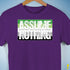 Assume Nothing Aromantic Pride Flag Premium Unisex T-Shirt - Purple