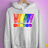 LGBTQ Pride Exclamation Points Hoodie - White