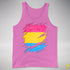 Pansexual Pride Flag Ripped Reveal Premium Tank Top - Neon Pink