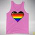 Philly LGBTQ Pride 8-Bit Pixel Heart Premium Tank Top - Neon Pink