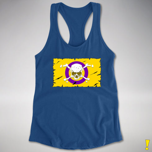 Intersex Pride Pirate Flag Racerback Tank - Royal